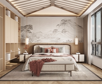 New Chinese Style Bedroom-ID:569612036
