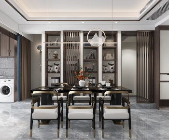 New Chinese Style Dining Room-ID:447909125