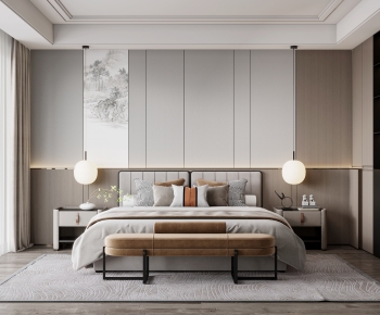 New Chinese Style Bedroom-ID:995265962