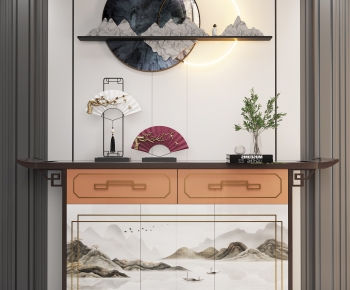 New Chinese Style Side Cabinet/Entrance Cabinet-ID:892674928