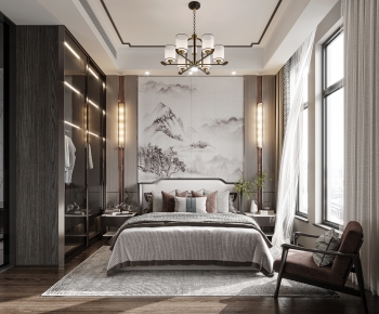 New Chinese Style Bedroom-ID:626820095