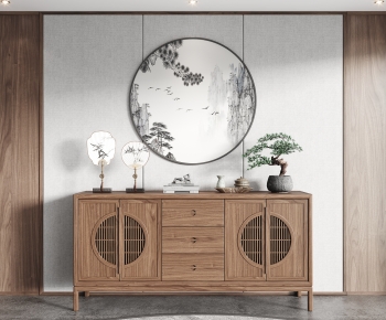 New Chinese Style Side Cabinet/Entrance Cabinet-ID:582815896