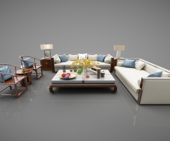 New Chinese Style Sofa Combination-ID:622654916