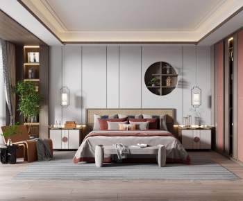 New Chinese Style Bedroom-ID:450992112
