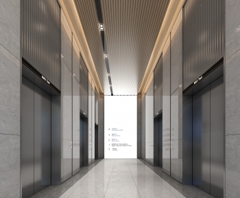 Modern Office Elevator Hall-ID:979461914