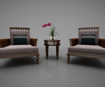 New Chinese Style Single Sofa-ID:674314025