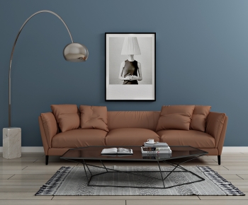 Modern Three-seat Sofa-ID:462129196