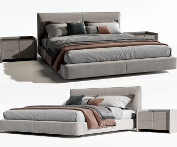 Modern Double Bed-ID:672648916