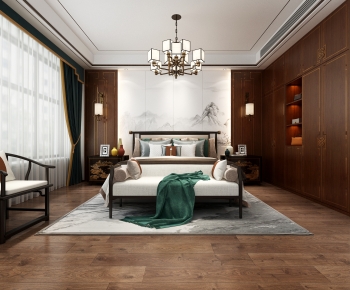 New Chinese Style Bedroom-ID:406838899