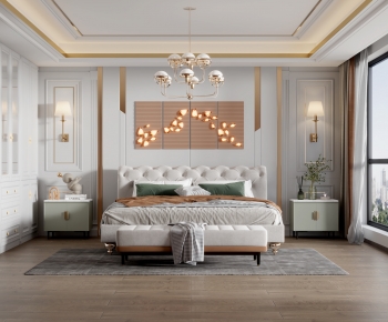 Simple European Style Bedroom-ID:627559903