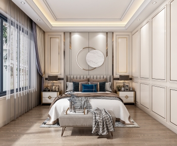 Simple European Style Bedroom-ID:145540951