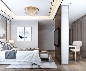 New Chinese Style Bedroom-ID:560417894