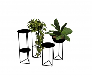 Modern Potted Green Plant-ID:847647916