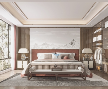 New Chinese Style Bedroom-ID:629010276