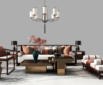 New Chinese Style Sofa Combination-ID:551403055