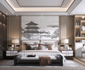 New Chinese Style Bedroom-ID:240463024