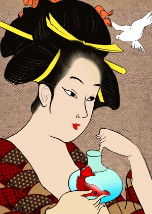 日本浮世绘插画素材-ID:5248144
