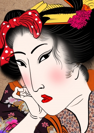日本浮世绘插画素材-ID:5248146