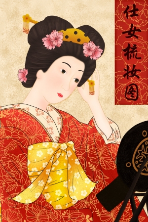 日本浮世绘插画素材-ID:5248164