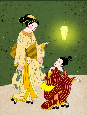 日本浮世繪插畫素材-ID:5248180