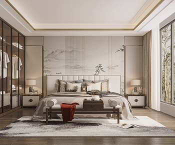 New Chinese Style Bedroom-ID:978275064