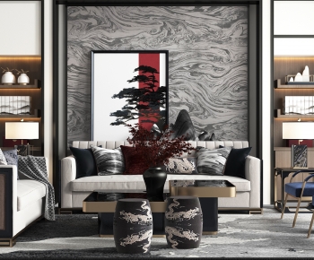 New Chinese Style Sofa Combination-ID:544085984