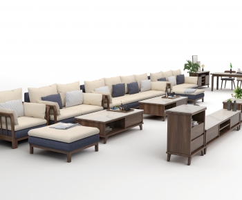 New Chinese Style Sofa Combination-ID:197993999