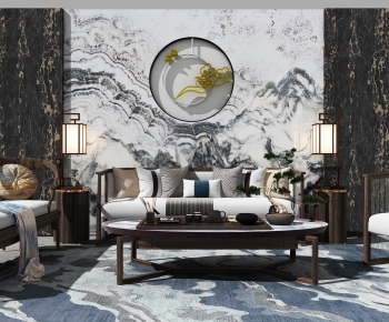 New Chinese Style Sofa Combination-ID:519124038