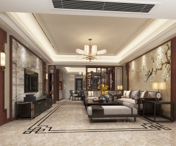 Chinese Style A Living Room-ID:951544054
