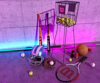 现代体育器材，网球拍，棒球-ID:141860963