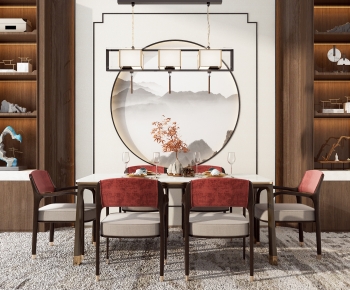 New Chinese Style Dining Table And Chairs-ID:501976019