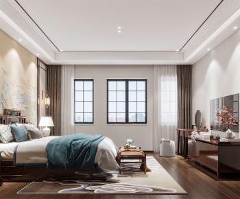 New Chinese Style Bedroom-ID:558440925
