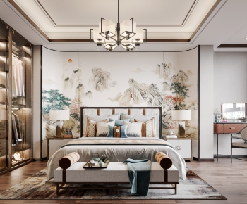 New Chinese Style Bedroom-ID:556139944