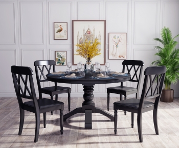 American Style Dining Table And Chairs-ID:341029887