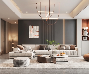 Modern A Living Room-ID:808849381