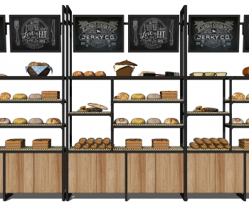 现代面包店货架 甜品展柜-ID:265125048