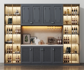 Simple European Style Wine Cabinet-ID:186749942