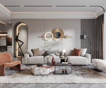 Modern A Living Room-ID:490865955