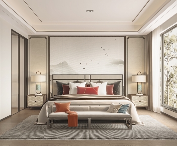 New Chinese Style Bedroom-ID:481914049