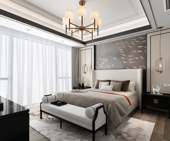 New Chinese Style Bedroom-ID:961089118