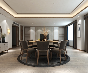 New Chinese Style Dining Room-ID:631474979