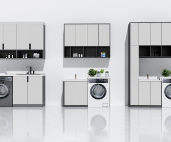 Modern Laundry Cabinet-ID:750420111