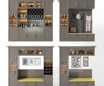 Simple European Style Wine Cabinet-ID:400007012