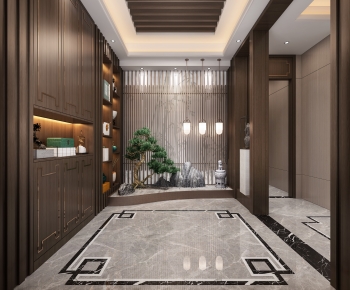 New Chinese Style Hallway-ID:207216024