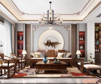 Chinese Style A Living Room-ID:706393002