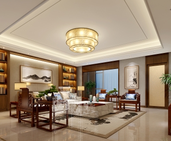 Chinese Style A Living Room-ID:211560771