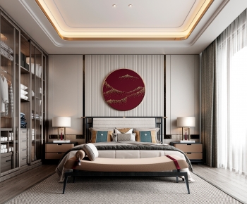 New Chinese Style Bedroom-ID:141942025