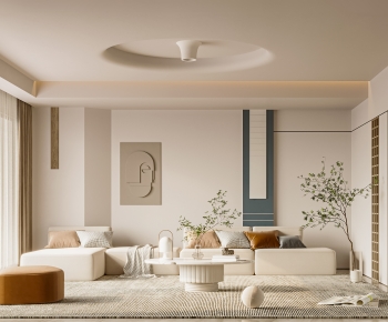 Wabi-sabi Style A Living Room-ID:670229911