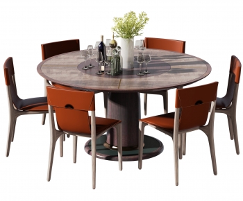 New Chinese Style Dining Table And Chairs-ID:606219057