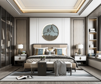 New Chinese Style Bedroom-ID:679971938